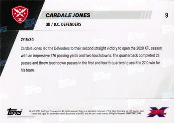 2020 Topps Now XFL #9 Cardale Jones Back