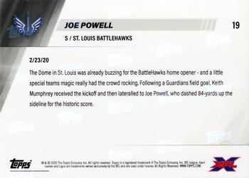 2020 Topps Now XFL #19 Joe Powell Back