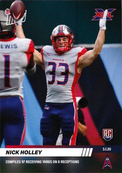 2020 Topps Now XFL #23 Nick Holley Front