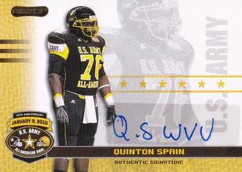 2010 Razor US Army All-American Bowl - Autographs #BA-QS1 Quinton Spain Front