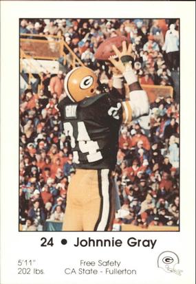 1983 Green Bay Packers Police - Your Local Law Enforcement Agency #NNO Johnnie Gray Front
