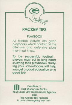 1983 Green Bay Packers Police - First Wisconsin Banks, Your Local Law Enforcement Agency #NNO Lynn Dickey Back