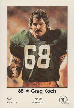 1983 Green Bay Packers Police - First Wisconsin Banks, Your Local Law Enforcement Agency #NNO Greg Koch Front