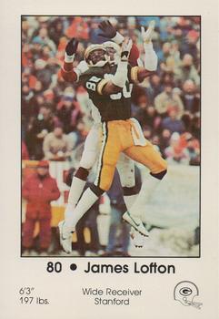 1983 Green Bay Packers Police - First Wisconsin Banks, Your Local Law Enforcement Agency #NNO James Lofton Front