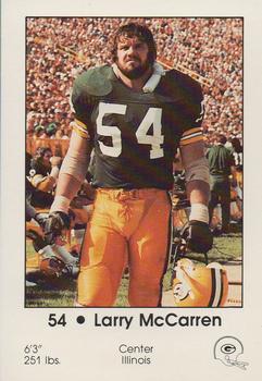 1983 Green Bay Packers Police - First Wisconsin Banks, Your Local Law Enforcement Agency #NNO Larry McCarren Front