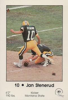 1983 Green Bay Packers Police - First Wisconsin Banks, Your Local Law Enforcement Agency #NNO Jan Stenerud Front