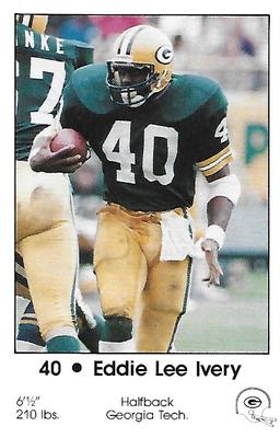 1984 Green Bay Packers Police - First Wisconsin Banks, Your Local Law Enforcement Agency #9 Eddie Lee Ivery Front