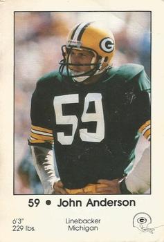 1984 Green Bay Packers Police - First Wisconsin Banks, Your Local Law Enforcement Agency #3 John Anderson Front