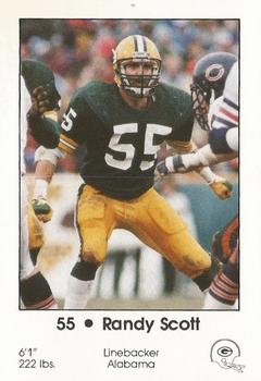 1984 Green Bay Packers Police - First Wisconsin Banks, Your Local Law Enforcement Agency #16 Randy Scott Front