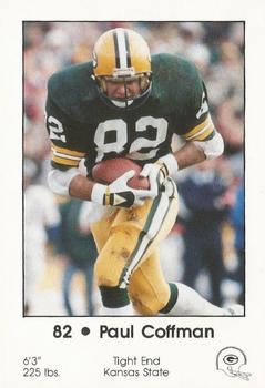 1984 Green Bay Packers Police - First Wisconsin Banks, Your Local Law Enforcement Agency #25 Paul Coffman Front