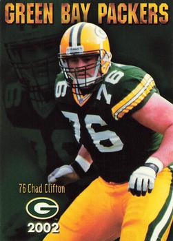 2002 Green Bay Packers Police - New Richmond Clinic S.C., GTK Service-Towing and Lockouts, Kids Company, New Richmond Police Department #4 Chad Clifton Front