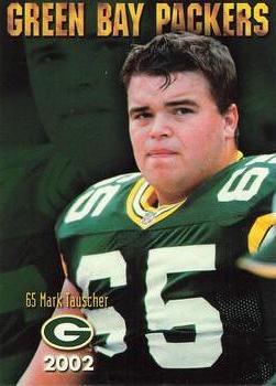 2002 Green Bay Packers Police - New Richmond Clinic S.C., GTK Service-Towing and Lockouts, Kids Company, New Richmond Police Department #9 Mark Tauscher Front