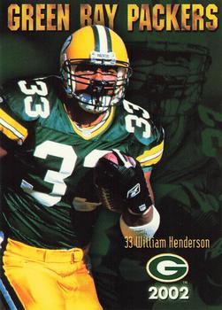2002 Green Bay Packers Police - New Richmond Clinic S.C., GTK Service-Towing and Lockouts, Kids Company, New Richmond Police Department #18 William Henderson Front