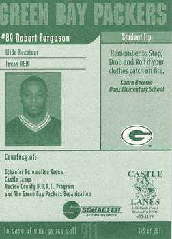 2002 Green Bay Packers Police - Racine County D.A.R.E. Program #15 Robert Ferguson Back