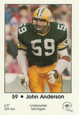 1985 Green Bay Packers Police - First Wisconsin Banks, Brookfield Police #6 John Anderson Front
