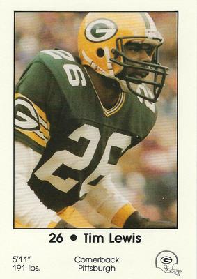 1985 Green Bay Packers Police - First Wisconsin Banks, Brookfield Police #7 Tim Lewis Front