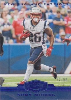 2019 Panini Plates & Patches - Blue #63 Sony Michel Front