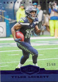 2019 Panini Plates & Patches - Blue #87 Tyler Lockett Front