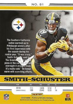 2019 Panini Plates & Patches - Red #81 JuJu Smith-Schuster Back