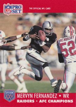 1990-91 Pro Set Super Bowl XXV Binder - Super Bowl XXV Raiders #152 Mervyn Fernandez Front