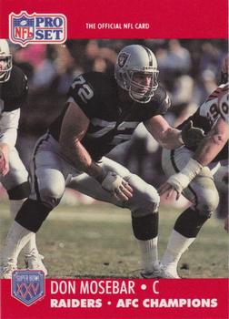 1990-91 Pro Set Super Bowl XXV Binder - Super Bowl XXV Raiders #156 Don Mosebar Front