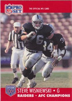 1990-91 Pro Set Super Bowl XXV Binder - Super Bowl XXV Raiders #160 Steve Wisniewski Front