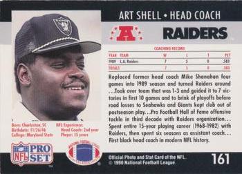 1990-91 Pro Set Super Bowl XXV Binder - Super Bowl XXV Raiders #161 Art Shell Back