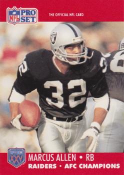 1990-91 Pro Set Super Bowl XXV Binder - Super Bowl XXV Raiders #538 Marcus Allen Front
