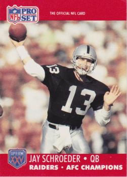 1990-91 Pro Set Super Bowl XXV Binder - Super Bowl XXV Raiders #548 Jay Schroeder Front