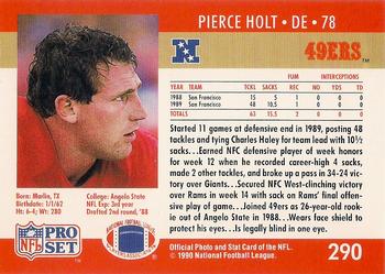 1990-91 Pro Set Super Bowl XXV Binder - Super Bowl XXV 49ers #290 Pierce Holt Back