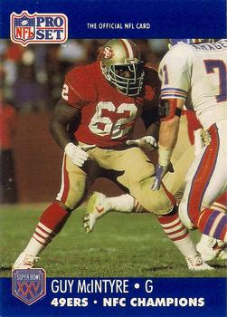 1990-91 Pro Set Super Bowl XXV Binder - Super Bowl XXV 49ers #292 Guy Mcintyre Front