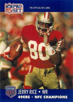 1990-91 Pro Set Super Bowl XXV Binder - Super Bowl XXV 49ers #295 Jerry Rice Front