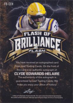 2020 Leaf Flash #BA-CEH Clyde Edwards-Helaire Back