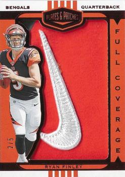 2019 Panini Plates & Patches - Full Coverage Relics Red #FC6 Ryan Finley Front