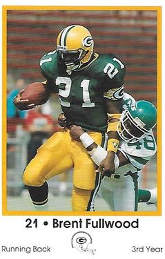 1989 Green Bay Packers Police - Copps Food Center, Brown County Arson Task Force #3 Brent Fullwood Front