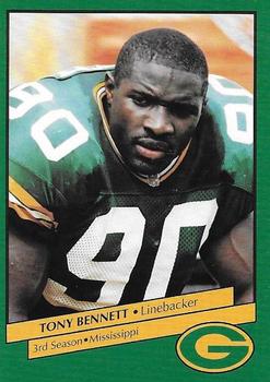 1992 Green Bay Packers Police - The Oshkosh Northwestern, Oshkosh Noon Kiwanis, The Athletes Foot, Oshkosh Police Department #2 Tony Bennett Front
