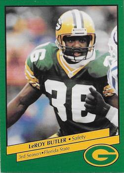 1992 Green Bay Packers Police - The Oshkosh Northwestern, Oshkosh Noon Kiwanis, The Athletes Foot, Oshkosh Police Department #13 LeRoy Butler Front