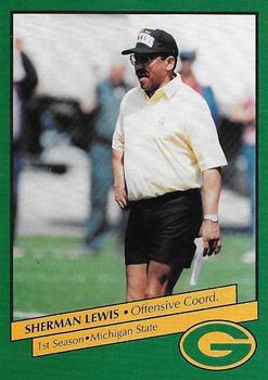 1992 Green Bay Packers Police - The Oshkosh Northwestern, Oshkosh Noon Kiwanis, The Athletes Foot, Oshkosh Police Department #16 Sherman Lewis Front