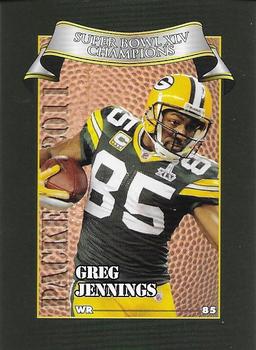 2011 Green Bay Packers Police - Larry Frisch Cards LLC, Stevens Point and the Town of Hull (Portage County) Fire Dept. #5 Greg Jennings Front