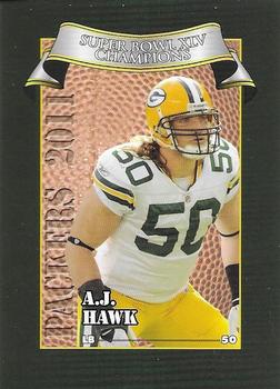 2011 Green Bay Packers Police - Larry Frisch Cards LLC, Stevens Point and the Town of Hull (Portage County) Fire Dept. #13 A.J. Hawk Front