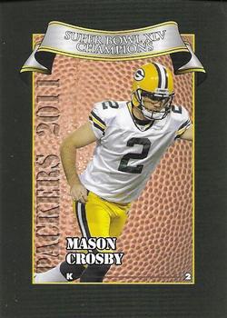 2011 Green Bay Packers Police - Larry Frisch Cards LLC, Stevens Point and the Town of Hull (Portage County) Fire Dept. #20 Mason Crosby Front