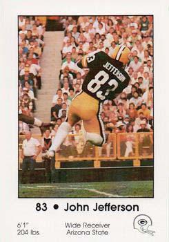 1983 Green Bay Packers Police - Waukesha Police Dept. #NNO John Jefferson Front