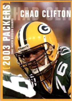 2003 Green Bay Packers Police - Larry Fritsch Cards,Stevens Point and the Town of Hull (Portage County) Fire Dept. #12 Chad Clifton Front