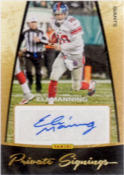 2016 Panini Super Bowl 50 Private Signings #EM Eli Manning Front
