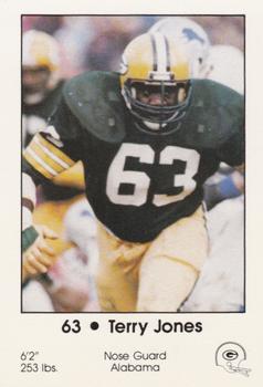 1985 Green Bay Packers Police - Sturgeon Bay Police Department #3 Terry Jones Sr. Front
