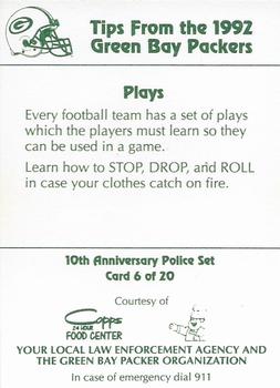 1992 Green Bay Packers Police - Copps Food Center, Your Local Law Enforcement Agency #6 Don Majkowski Back