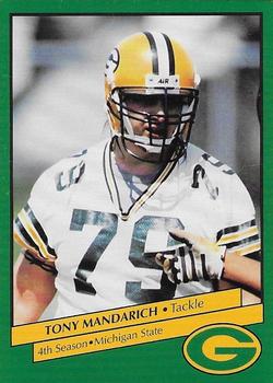 1992 Green Bay Packers Police - Copps Food Center, Your Local Law Enforcement Agency #19 Tony Mandarich Front
