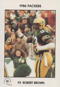 1986 Green Bay Packers Police - First Wisconsin Banks, Your Local Law Enforcement Agency #NNO Robert Brown Front