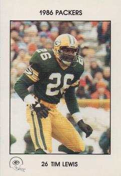 1986 Green Bay Packers Police - First Wisconsin Banks, Your Local Law Enforcement Agency #NNO Tim Lewis Front