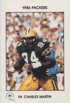 1986 Green Bay Packers Police - First Wisconsin Banks, Your Local Law Enforcement Agency #NNO Charles Martin Front